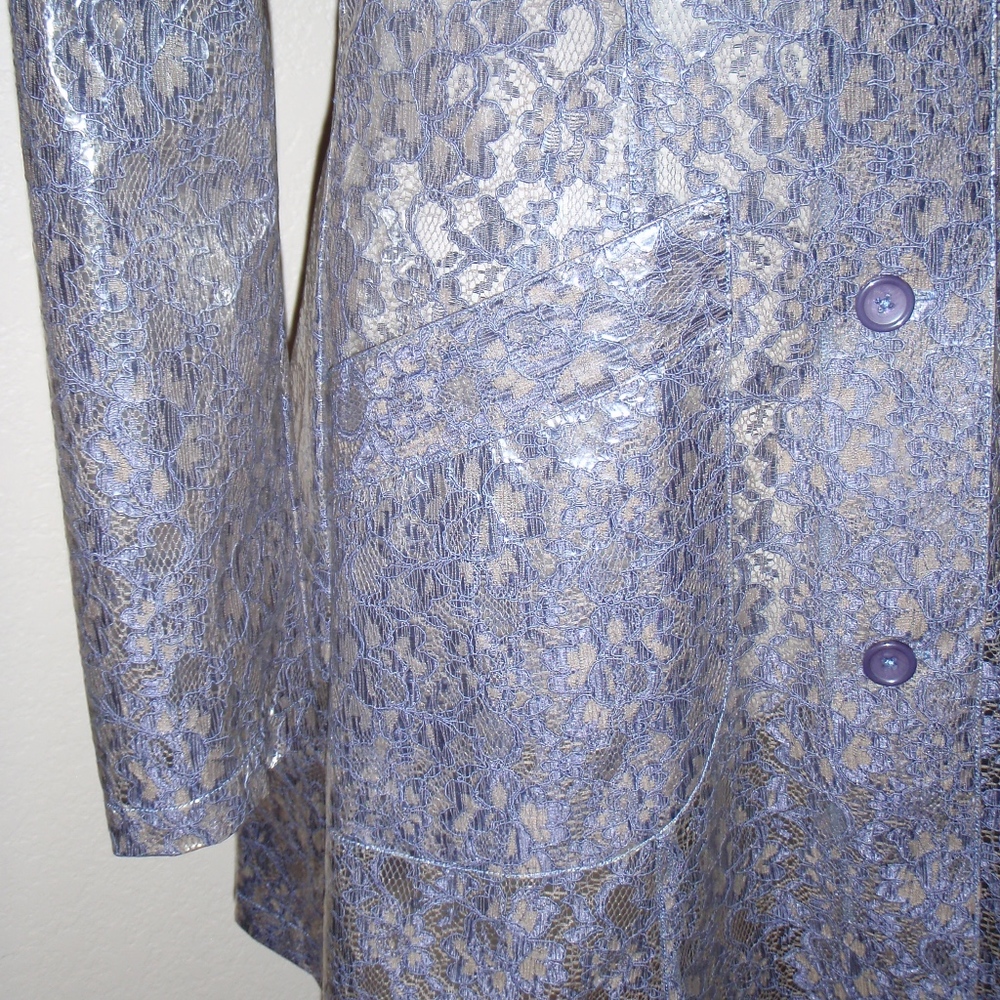 NWT Tailored Lace Semi-Sheer Raincoat - Picture 5 of 5
